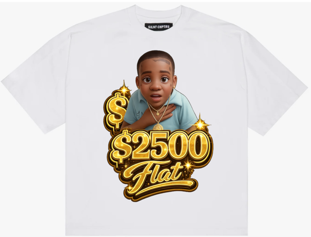 $2500 Flat graphic Oversize Tee